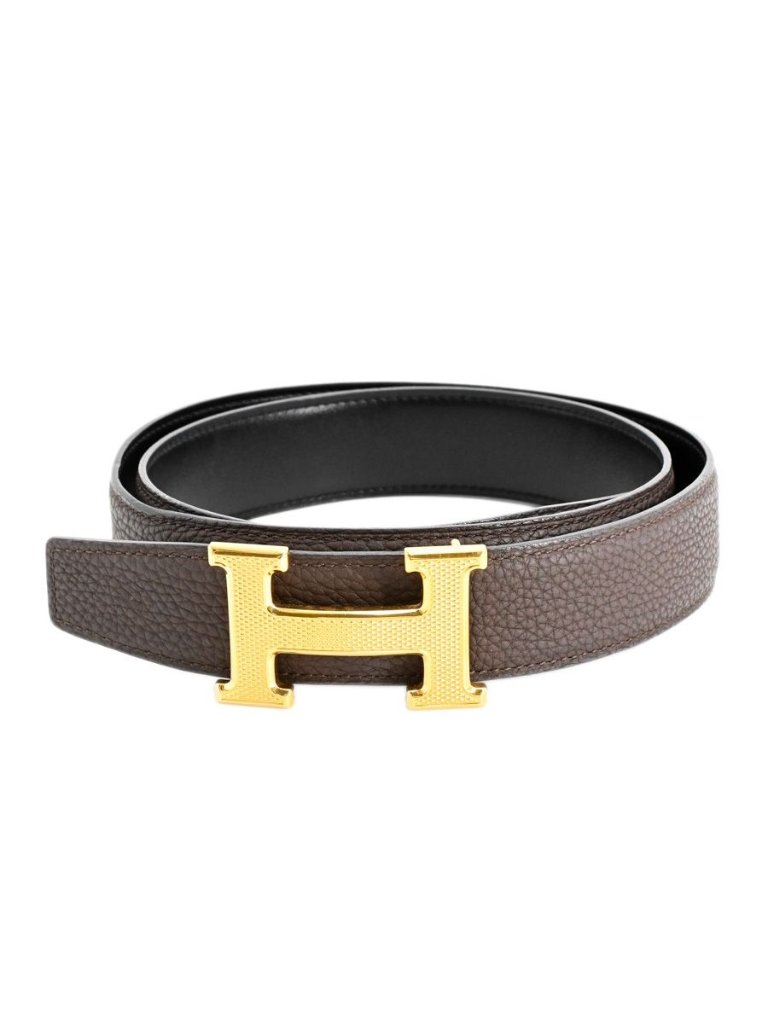 Hermes Belt Guilloche Brown Hermes Belt Guilloche Brown